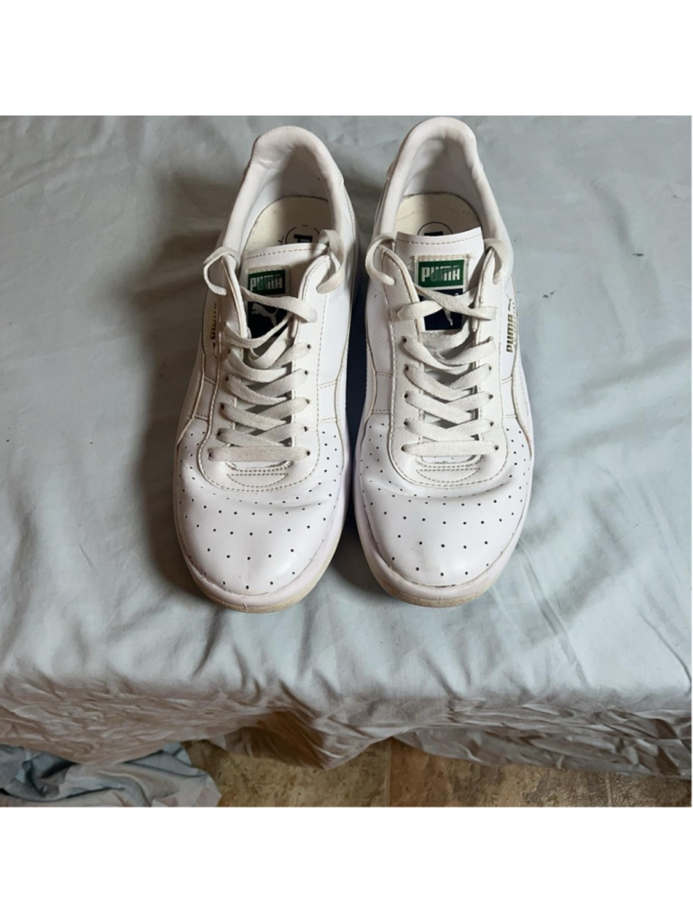 Puma GV Special Shoes Mens Size 10.5 -11 White Leather Low Top Athletic Sneakers